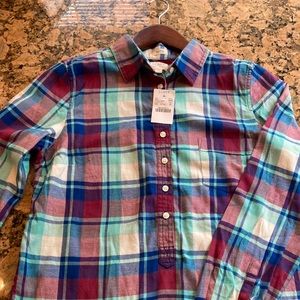 J.Crew Perfect Fit Plaid Button-Up Top